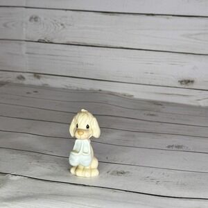Precious Moments E9267 Puppy Dog Figurine Holding Dad Slippers Vintage
